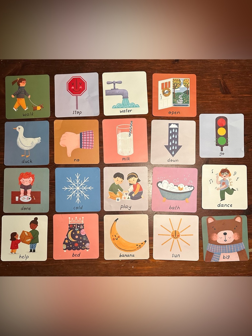 Set of 19 learning cards for kids • children’s game • double sided